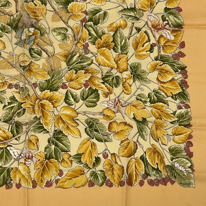 Hermes Carre 90 L'arbre De Soie Silk Tree Mulberry Tree And Silkworms 100% Silk