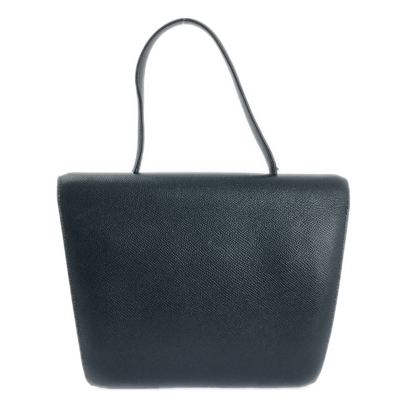Hermes | 1990s | Freegate Courchevel Gold And Silver Hardware Handbag | Navy |