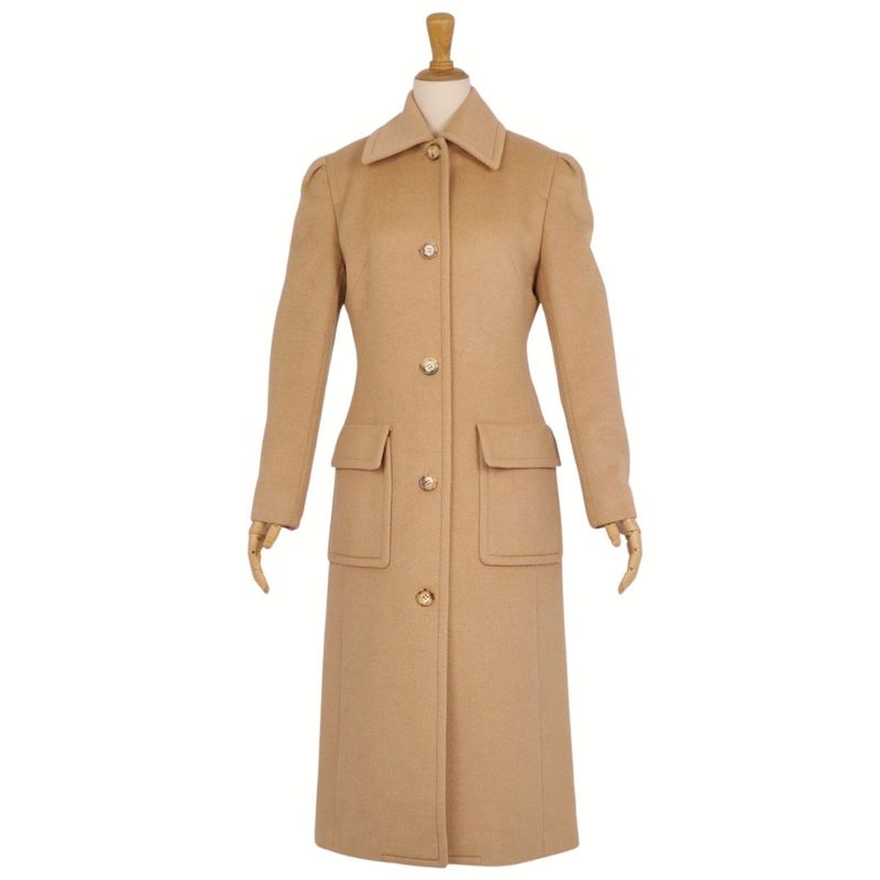 Celine Coat Long Coat Stainless Steel Collar Coat Balmain