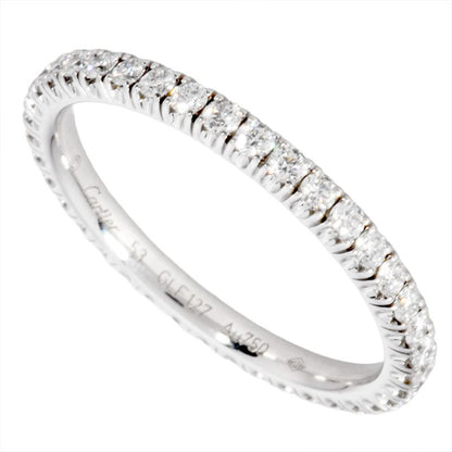 Cartier Etancel Full Eternity Ring With Diamonds #53 18K White Gold 19g