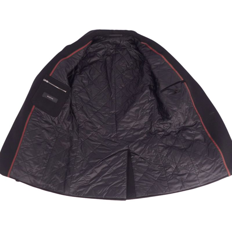 Gucci Jacket Tailored Cotton Filled Wool Outerwear Me