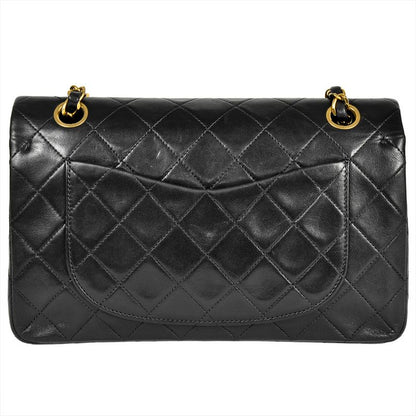 Chanel Matelasse 23 W Flap Chain Shoulder Bag Lamb Skin A01113 Black Gold