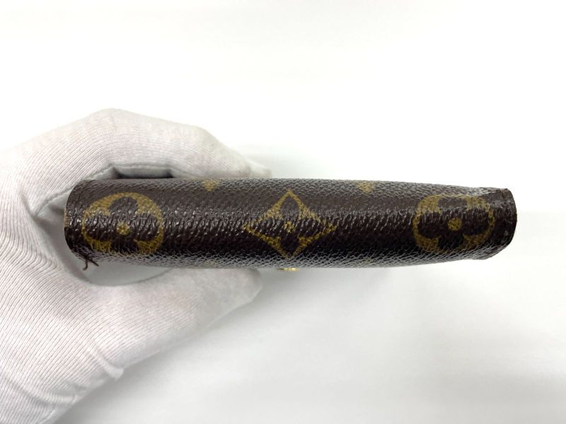 Louis Vuitton Monogram Compact Zipped Folding Wallet M61667 Brown Made In Spain