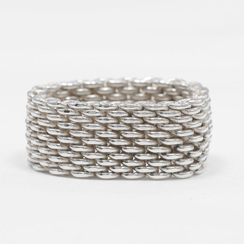 Tiffany & Co Somerset Silver 925 Size 13 Ladies 8.6g Ring