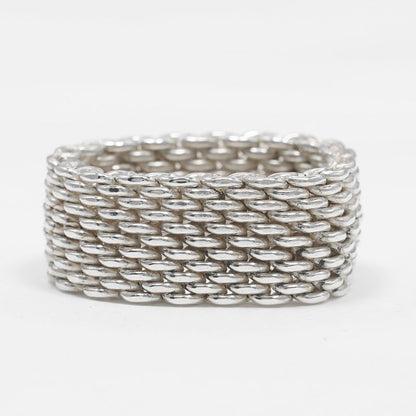 Tiffany & Co Somerset Silver 925 Size 13 Ladies 8.6g Ring