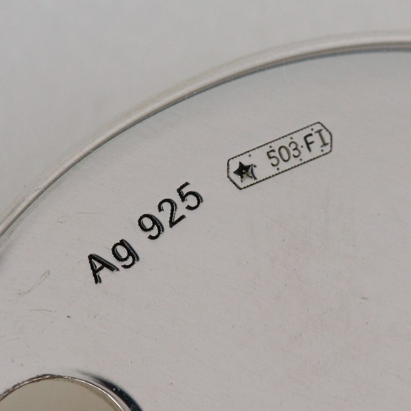 Gucci Trademark Logo Round Silver 925 Ladies 12.1g Earrings