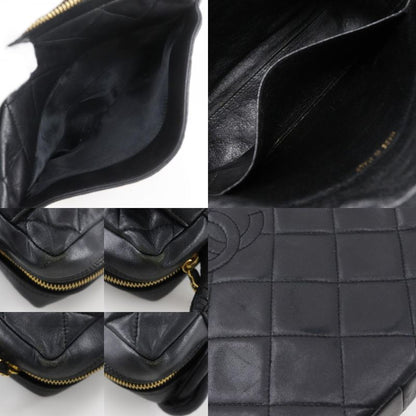 Chanel Matelasse Coco Mark Rope Vintage Lambskin Black Ladies Shoulder Bag