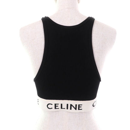 Celine 2a68l372n Athlete Bra / Mesh Logo Design Ascuff Tick Knit Black / Cream