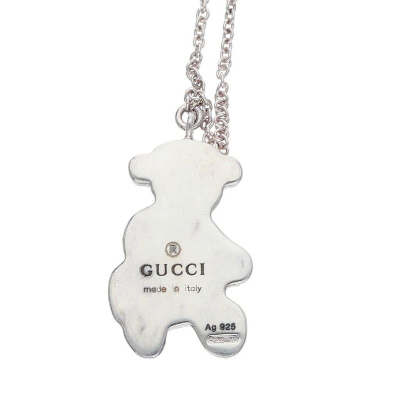 Gucci Silver Bear Necklace Men's