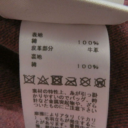 Hermes Charm Leather Knee-length Short-sleeved Cotton Dress Purple 34