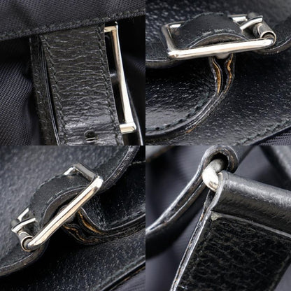 Gucci 019.2058.0173.5 Nylon Canvas And Leather Black Ladies Backpack/daypack