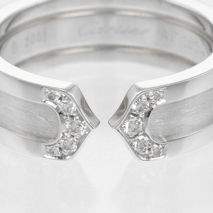 Cartier 2C 18kwhite Gold And Diamonds #16 Ladies 8.5g Ring