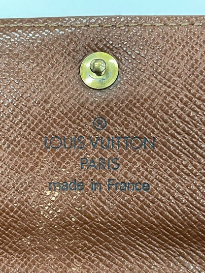 Louis Vuitton Monogram Pochette Portmonnaie Cles Di Long Wallet M61725 Brown
