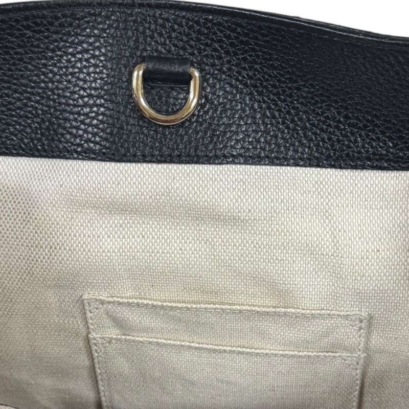 Gucci Soho Shoulder Bag Leather 536196 Black Ladies Gucci  Gucci