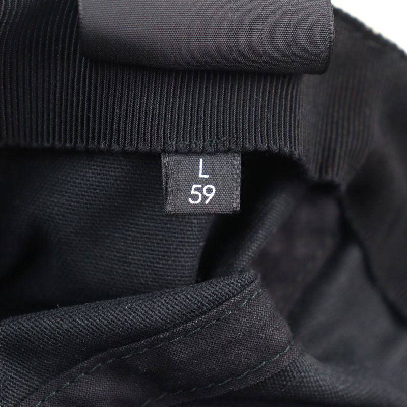 Gucci 492545 100% Cotton Logo-printed Hat With Headband Baseball Cap Black