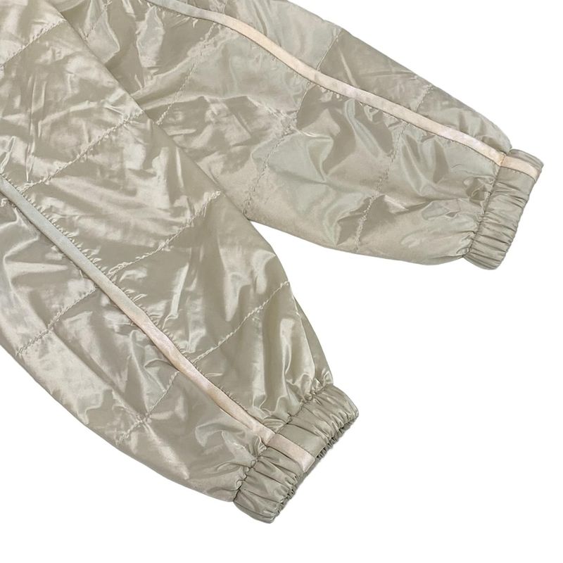 Prada Blouson Size 42 M Women's 291511 Ivory Cotton / Long Sleeve / Zip Up /