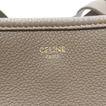 Celine 2way Bag Small Fold Cabas Leather Glazed Gold Hardware Gray Beige