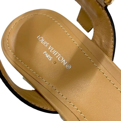 Louis Vuitton Starboard Line Sandals Shoes Leather Camel Unused Monogram