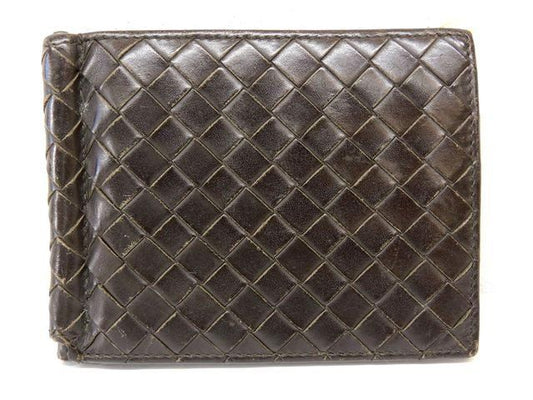 Bottega Veneta 123180 Intrecciato Bifold Wallet - Leather Dark Brown Dark Brown