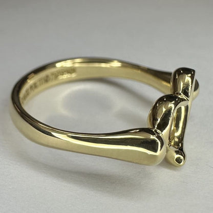 Tiffany & Co Tiffany & Co Open Heart Ring #8 18K 750 Gold 34g Ladies Men Gift