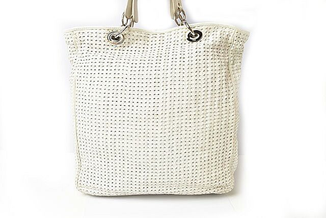 Christian Dior Tote Bag A4 Christian Dior Bag Lady Dior Intrecciato White Silver