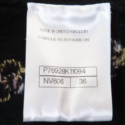 CHANEL 24SS P76928k11094 Cashmere Clover Coco Mark Knit Vest Top Black 36 Made