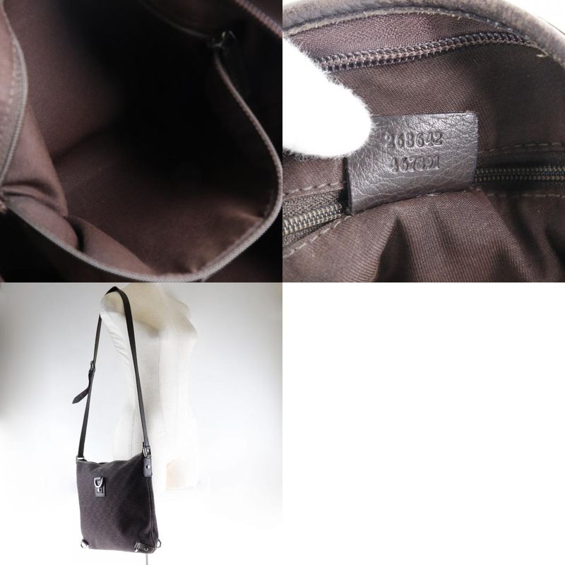 Gucci Abby 268642 GG Canvas Brown Women Shoulder Bag