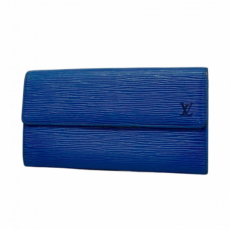 Louis Vuitton Epi Pochette Porte Monet Cles Di M63575 Toledo Blue Ladies Long