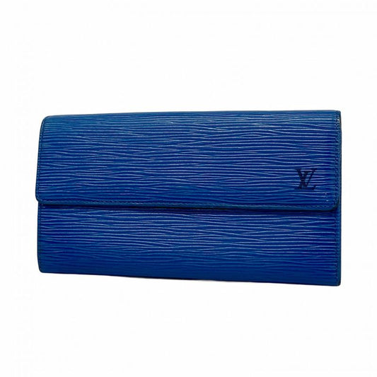 Louis Vuitton Epi Pochette Porte Monet Cles Di M63575 Toledo Blue Ladies Long