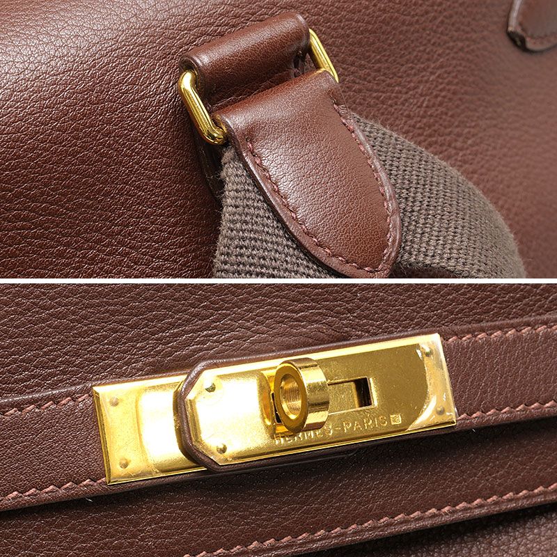 Hermes Kelly Ad GM Backpack Brown □B 1998