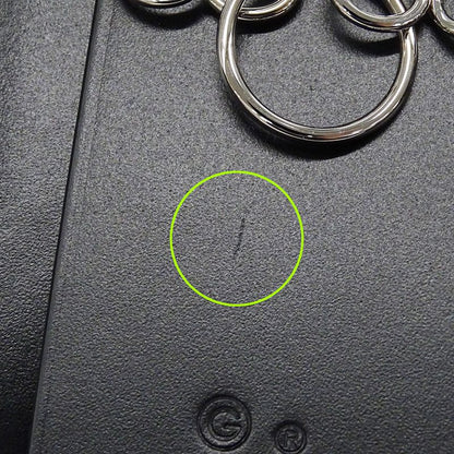 Gucci Key Case Men's Brand Sima Leather Black 779824 6-rib Key Case Small