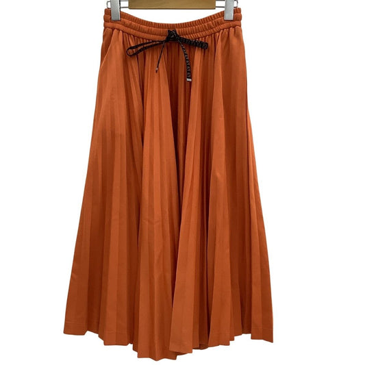 Fendi Women's Pleated Skirt Size 40 Orange