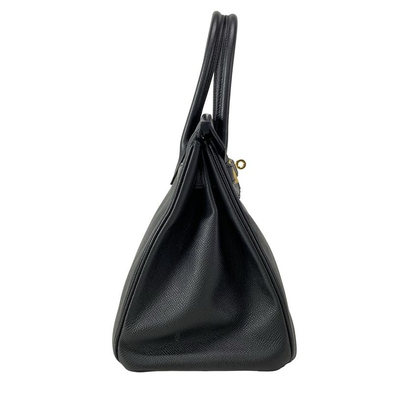 Hermes Handbag Birkin 30 Black Gold Hardware