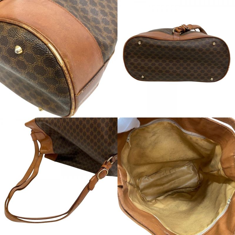 Celine One Shoulder Backpack Large Shape Macadam Pattern Backpack Daypack Bag