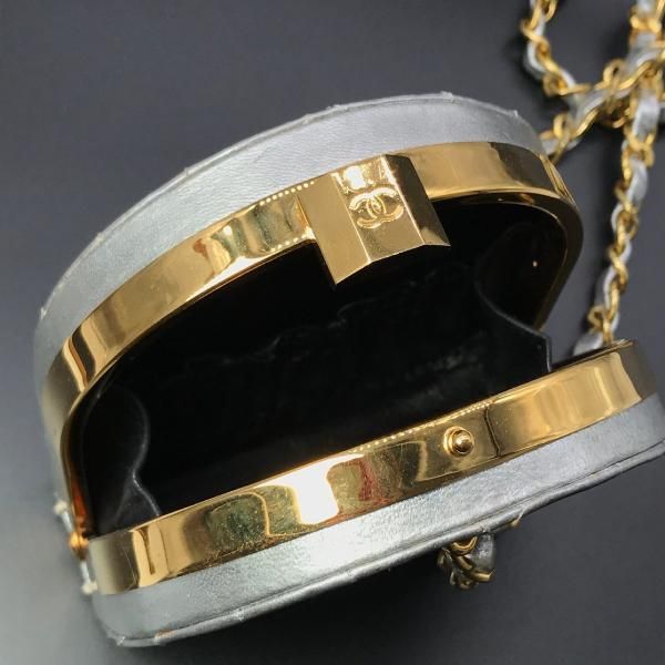 Chanel Pouch Chain Shoulder Bag Silver