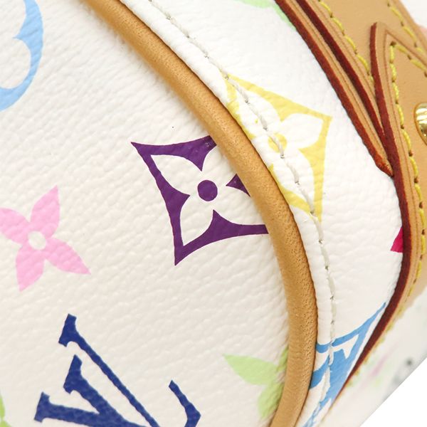 Louis Vuitton Handbag Priscilla Monogram Multicolor Bronze Gold Hardware White