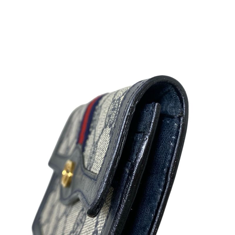 Gucci Parfums Sherry Ivory And Navy GG Pattern Leather