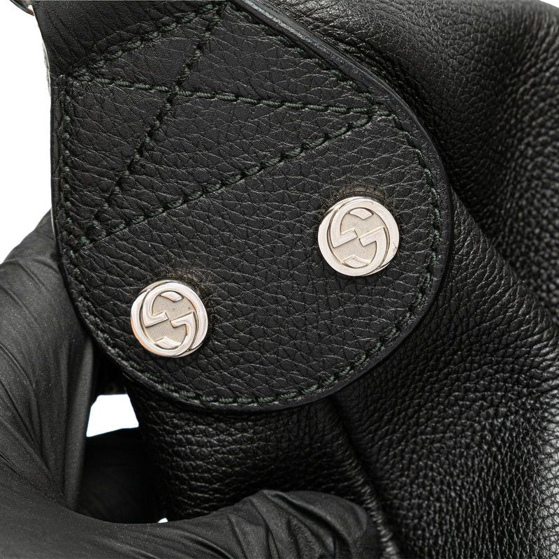 Gucci Interlocking G 232935 Black Leather Women's Gucci