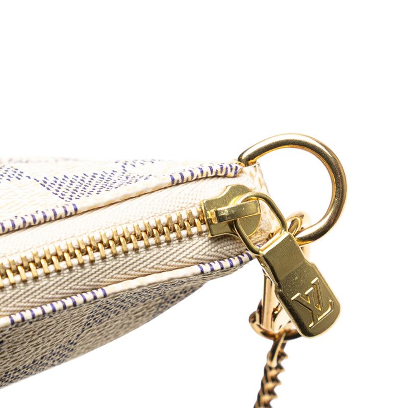 Louis Vuitton Damier Azure Mini Pochette Accessoire Accessory Pouch Handbag