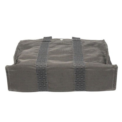 Hermes Yale Line Tote MM Canvas Bag Gray