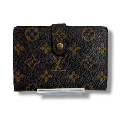 Louis Vuitton Portefeuille Viennois Fold Wallet With Clasp Monogram Leather