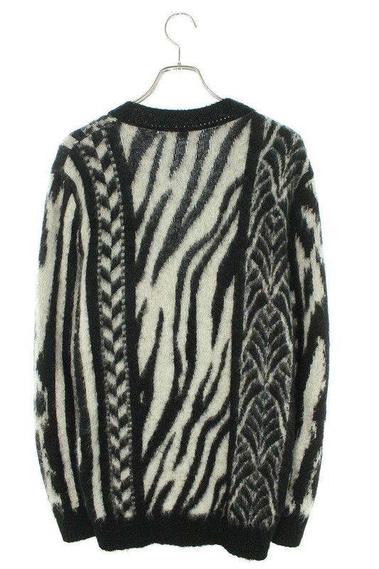 Saint Laurent Paris 690064 Y75kd Patchwork Jungle Knit Cardigan Men's XS