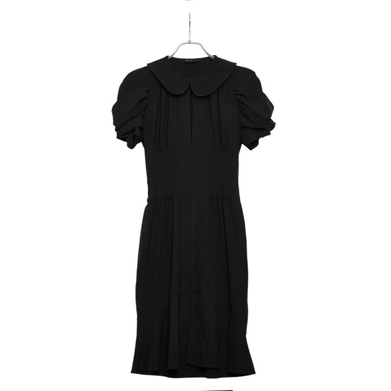 Fendi Short Sleeve Dress Size: 38 Black Wool Women's Fendi
