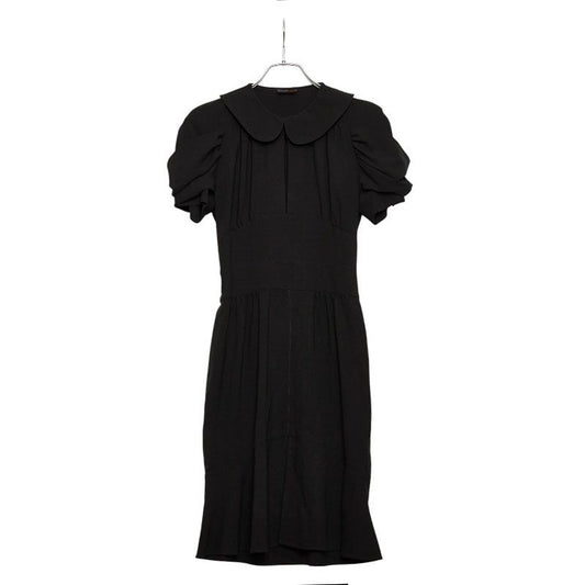 Fendi Short Sleeve Dress Size: 38 Black Wool Women's Fendi