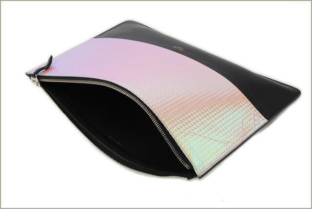 Celine Brand Bag Similar Used Clutch Pouch Clutch Bag Bicolor Rainbow Black