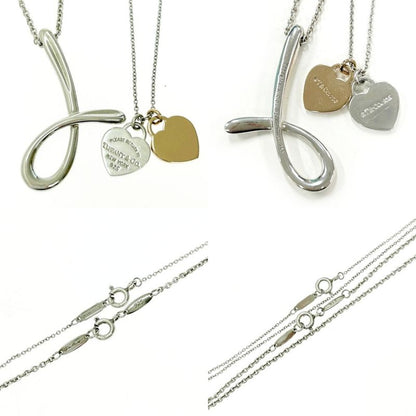 Tiffany & Co Silver Gold Necklace and Other 4 Pieces 925 750 Engraved 404776