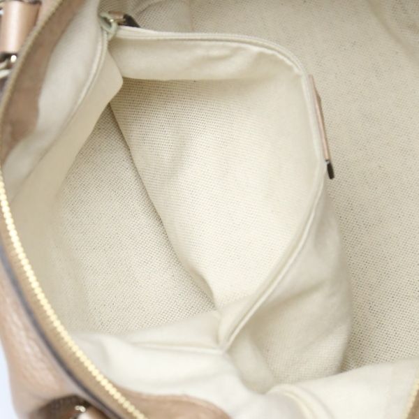 Gucci 247902 WG Leather 2WAY Bag With Shoulder Strap Crossbody Handbag Gucci