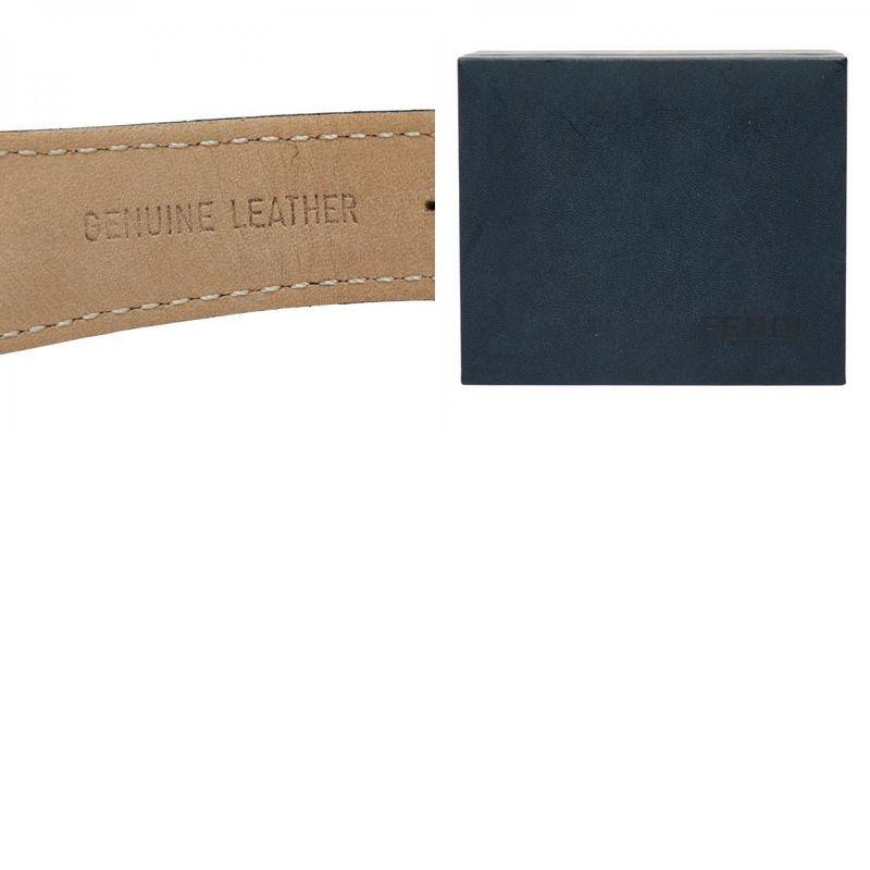 Fendi Classico 7000g Gold Black Stainless Steel Leather Ladies Fendi