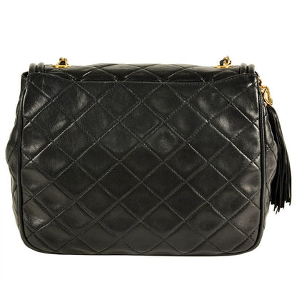Chanel Matelasse Chain Shoulder Bag Lambskin Black Gold Hardware 7 Digits 1s