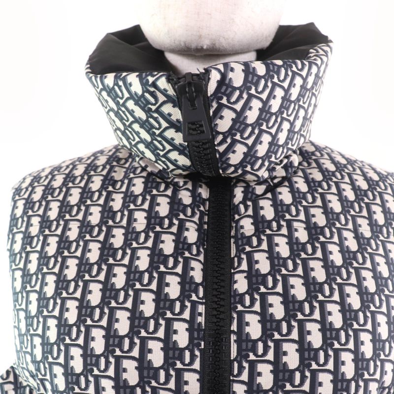 Christian DIOR 457c71a2968 DIOR Alps Oblique Cottoned Puffer Vest Navy Tone 38